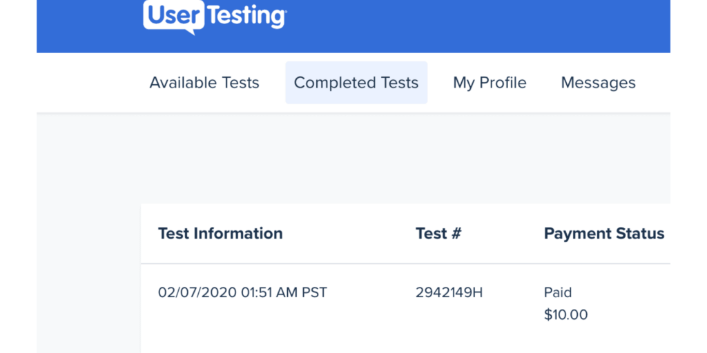 usertesting.com payouts