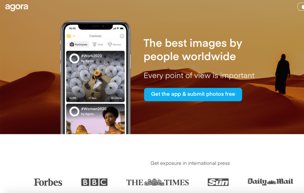 Agora Images best apps to sell photos