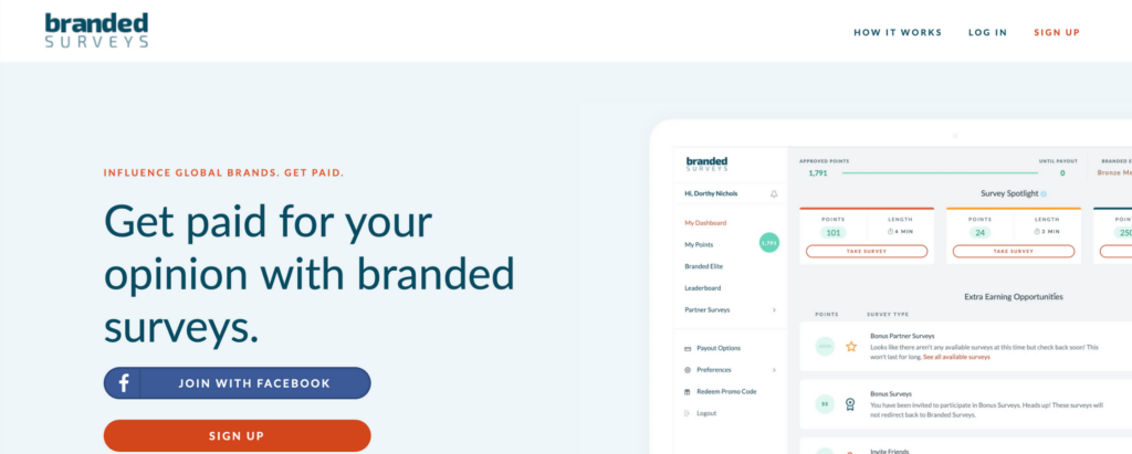 branded surveys - like swagbucks