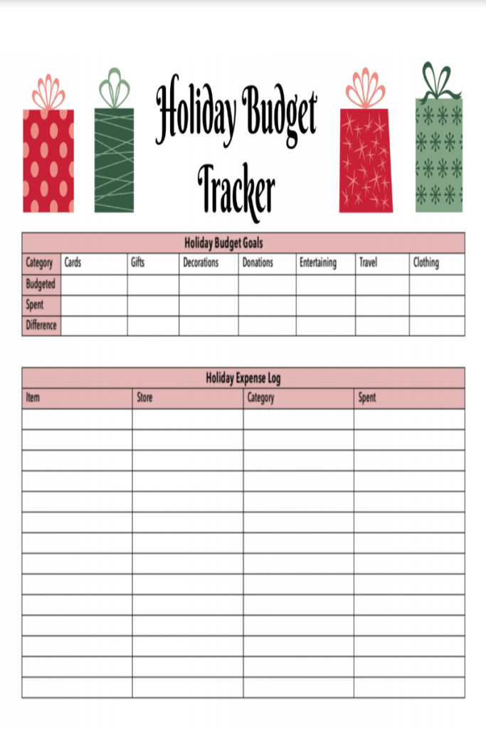 Mission To Save Holiday Budget Tracker