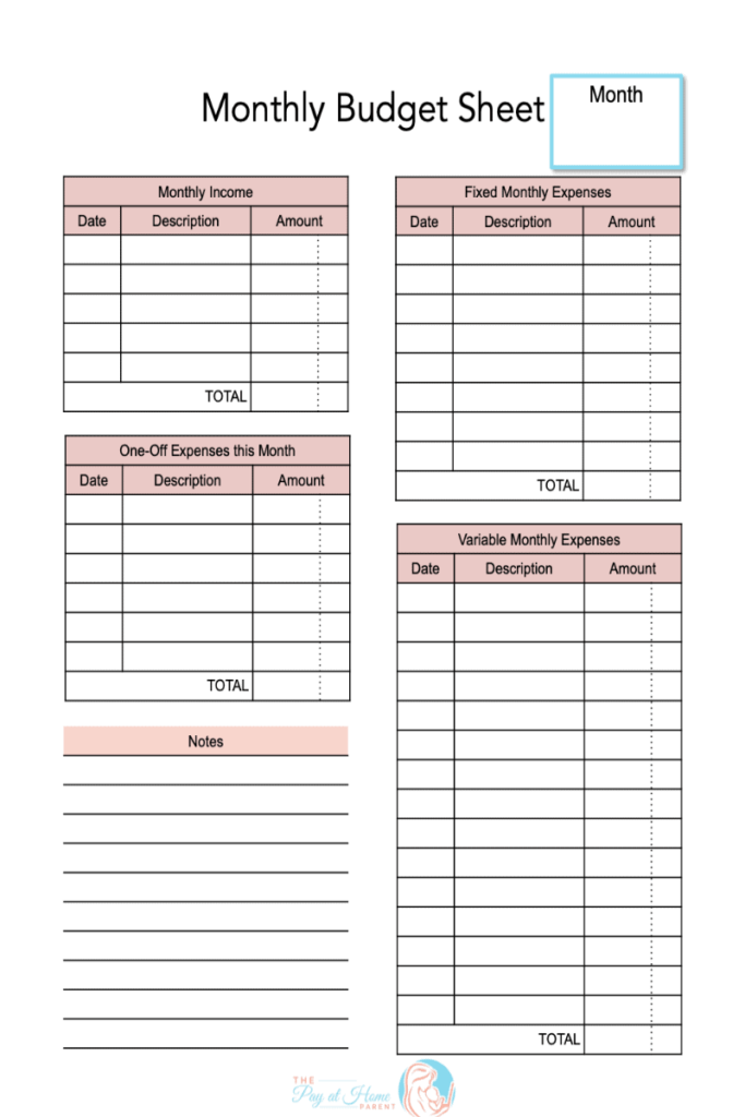 The Pay At Home Parent Free Printables