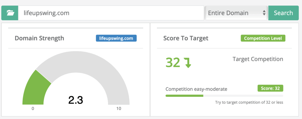 Keysearch - domain strength score