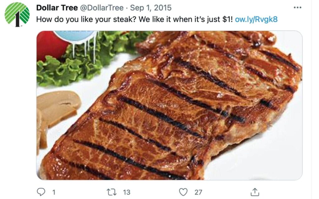 DollarTree $1 steak - frugal food