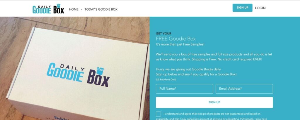 Daily Goodie Box - free coffee