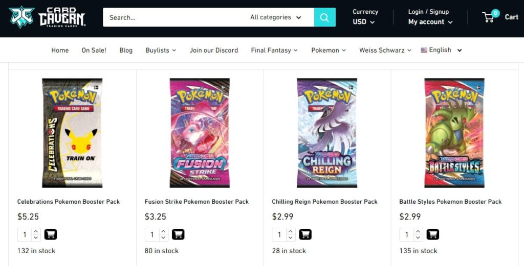 Card Cavern - Sell Pokémon Cards