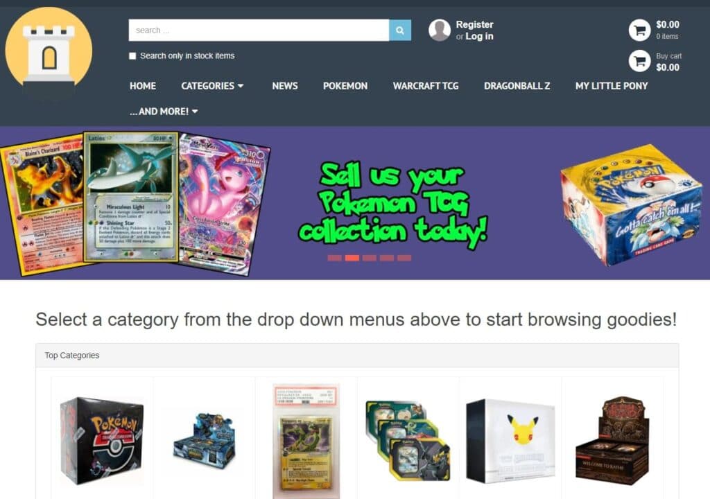 CCG Castle - Sell Pokémon Cards