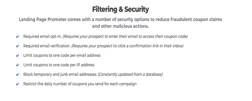Filtering & Security