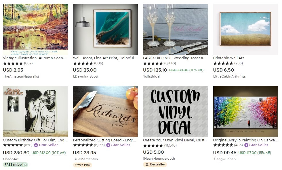 Etsy sell handmade stuff