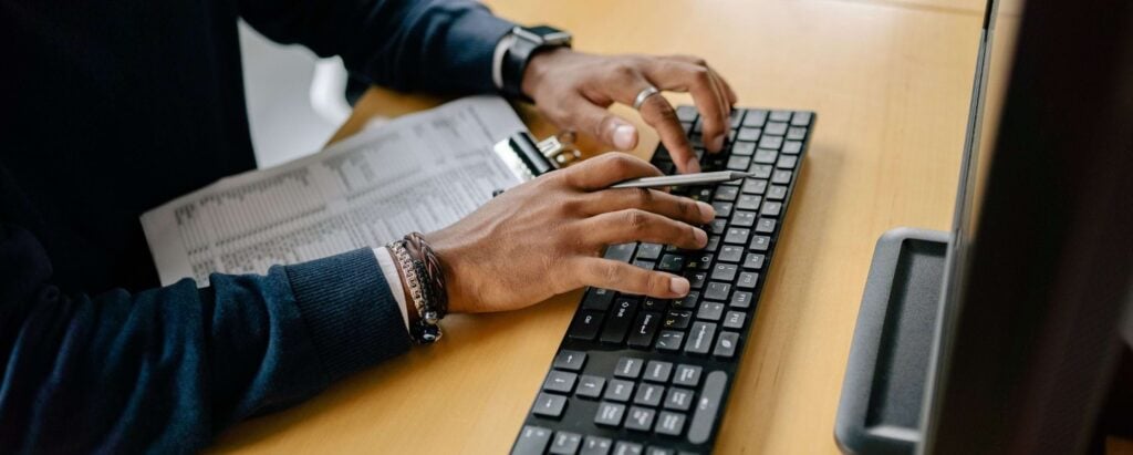 business service employee working