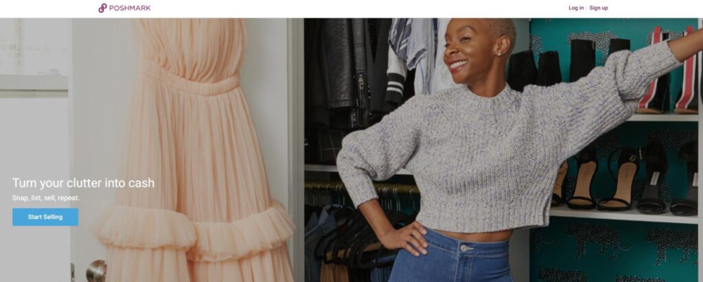 How to be Successful on Poshmark 2 Poshmark homepage for sellers